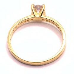 Anel em ouro amarelo 18k com 21 zirconias - 2ANZ0003